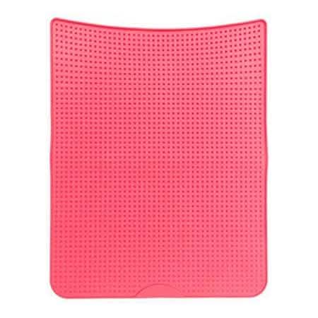 Messy Mutts Cat Litter Mat in Red, Size 17.75x13.75in with Graduating Spikes Feature