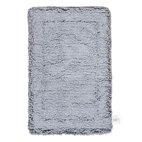 HuggleHounds Small Gray Fleece Mat for Dogs 23x30 Inches