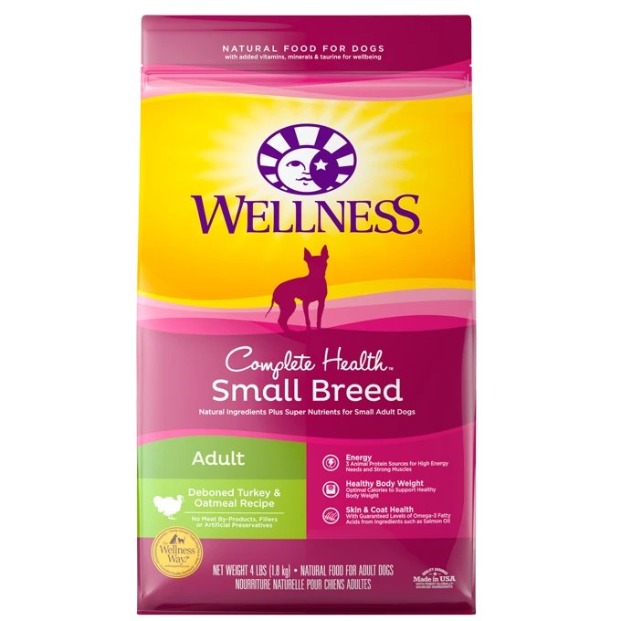 Wellness Dry Dog Food Complete Health Small Breed Adult Turkey &amp; Oatmeal Recipe