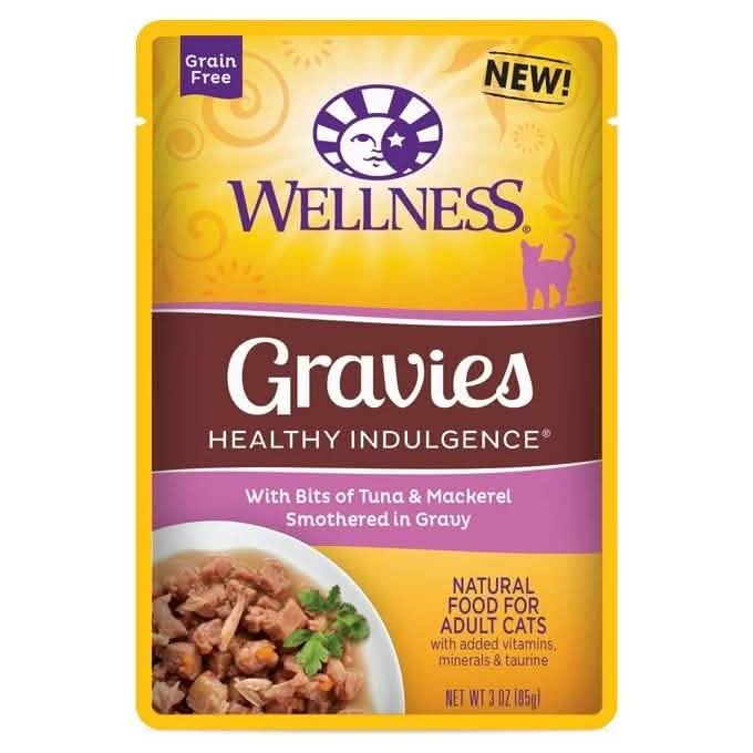 Wellness Wet Cat Food Pouch Healthy Indulgence Gravies Tuna & Mackerel