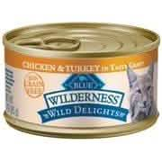 Blue Buffalo Wilderness Flaked Chicken & Turkey Cat Food, 5.5oz, Pack of 24