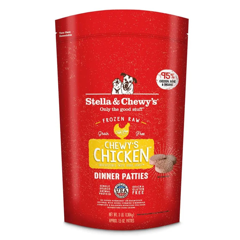 Stella & Chewy's Raw Frozen Dog Food Chewy's Chicken Dinner Patties