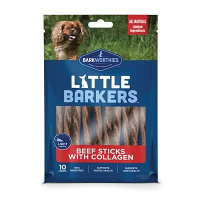 Barkworthies Little Barkers Small Beef Steaks for Dogs, 10 Pack