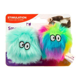 Smarty Kat Fuzzy Friends Catnip Flavored Soft Plush Balls, Set of 2 Pack