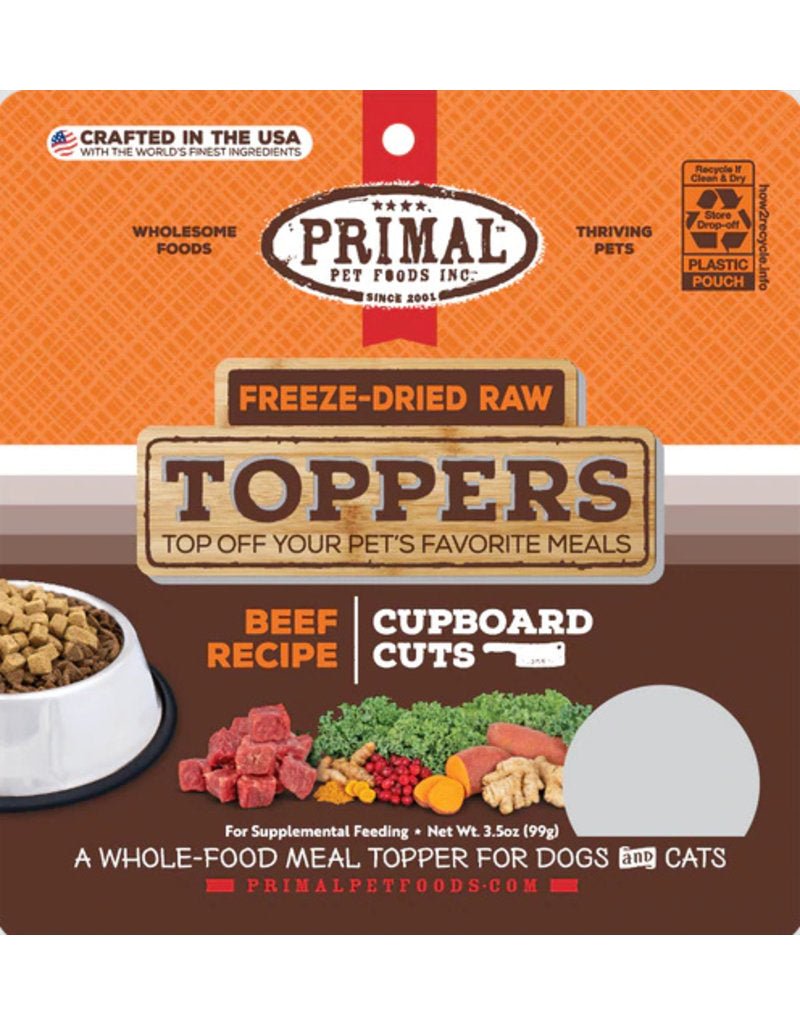 Primal Canine Freeze Dried Raw Toppers Beef