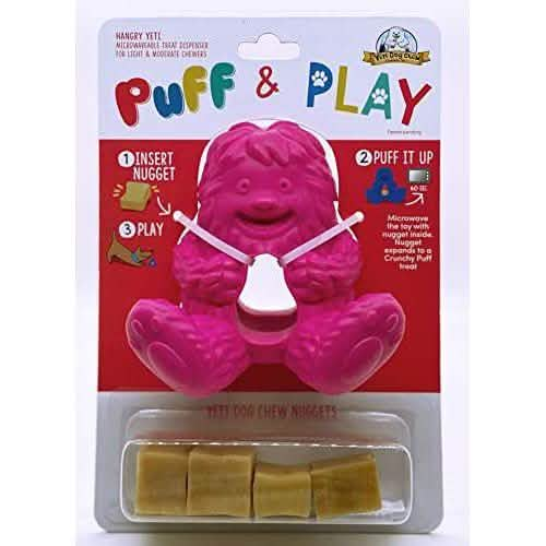 Yeti Dog Chew Dog Puff & Play Hangry Pink