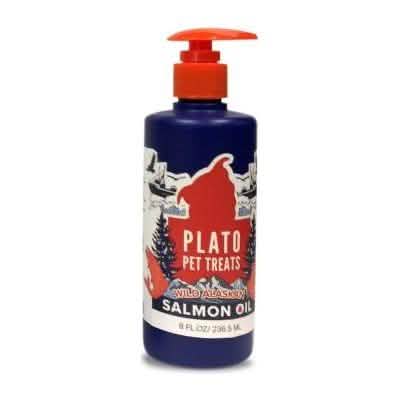 Plato Pet Treats Dog Wild Alaskan Salmon Oil, 8oz Size