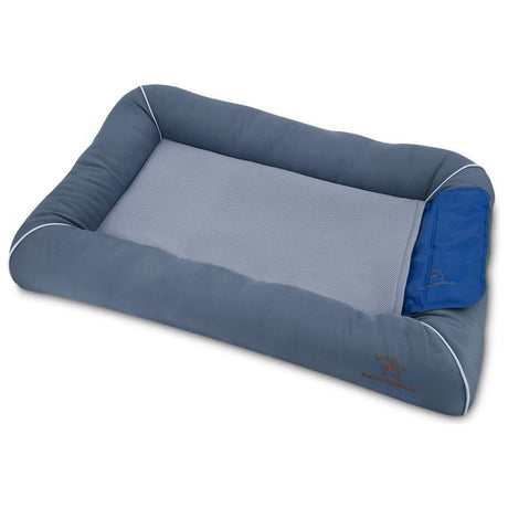 Best Pet Supplies Medium Size Cooling Pet Bed with Removable Self-cool Gel Mat for Dog/Cat in Gray