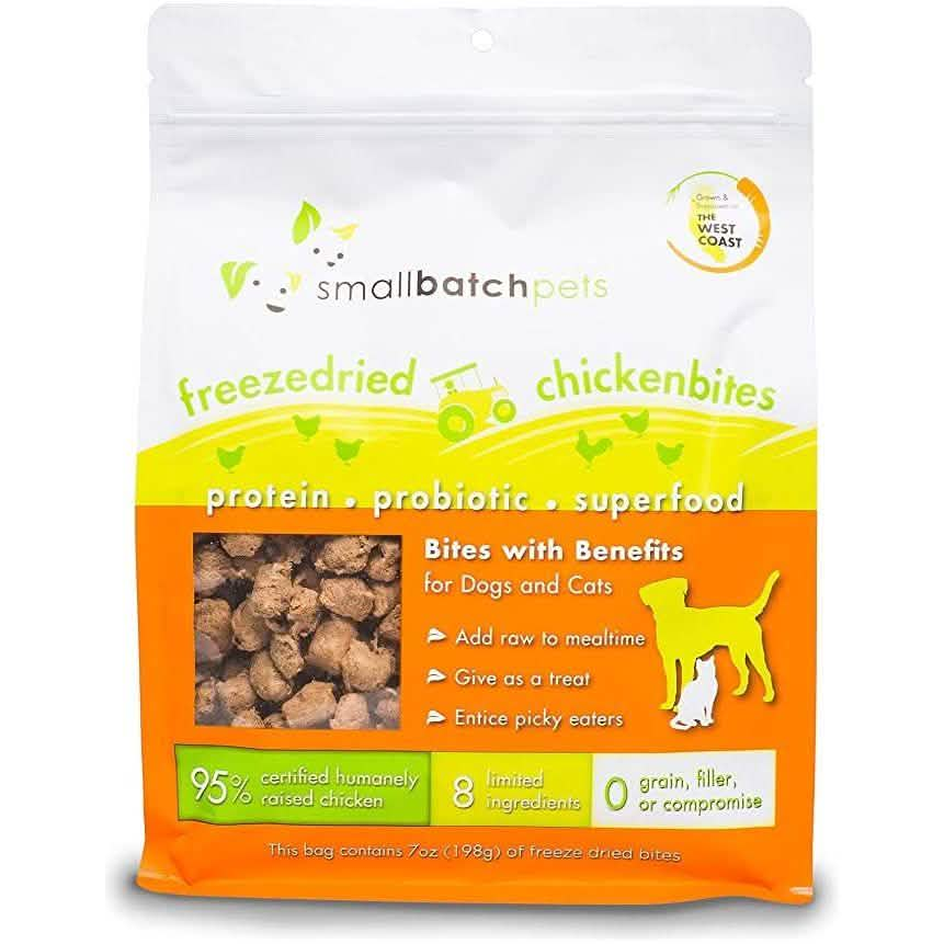 SmallBatch Dog &amp; Cat Food Topper Freeze-Dried ChickenBites