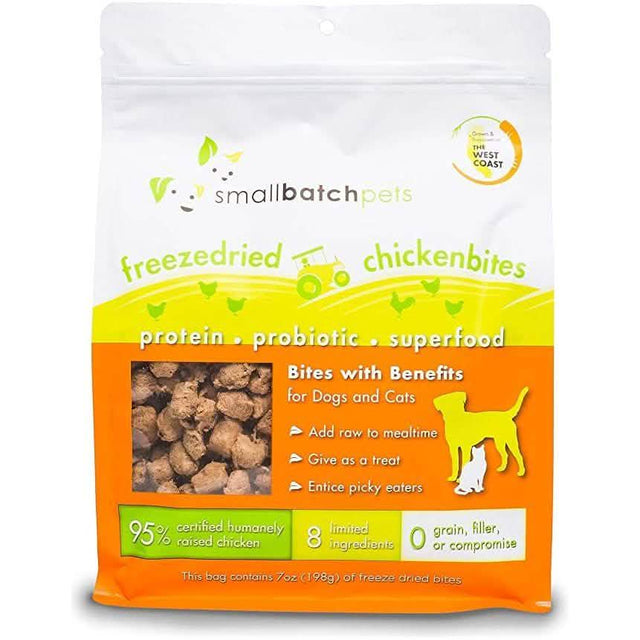 SmallBatch Dog &amp; Cat Food Topper Freeze-Dried ChickenBites