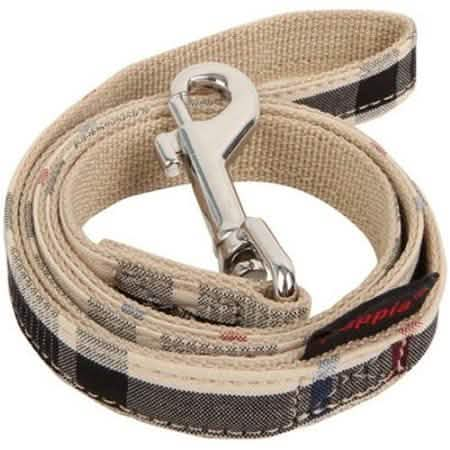 Puppia Medium Size Beige Plaid Junior Dog Leash