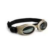 Doggles Ils UV Dog Goggles Tan XS in Chrome Color - X-Small Size