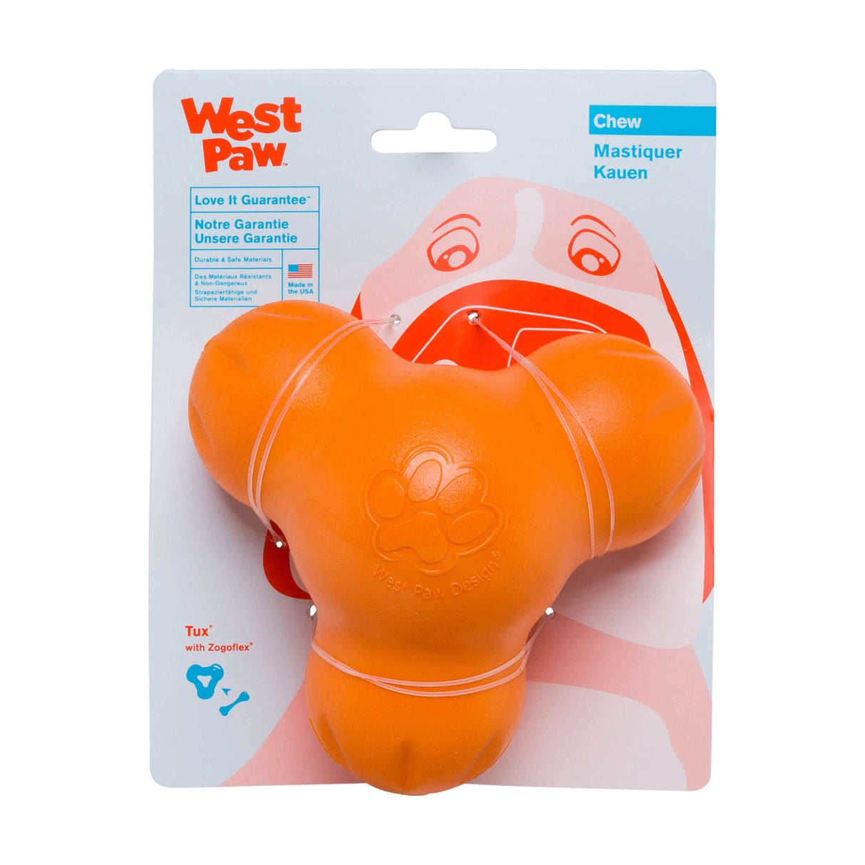 West Paw Tux Aqua Tangerine L