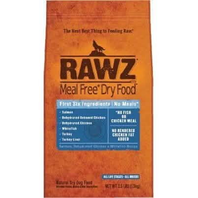 RAWZ Meal-Free Natural Dry Dog Food with Salmon, Chicken, Whitefish & Turkey