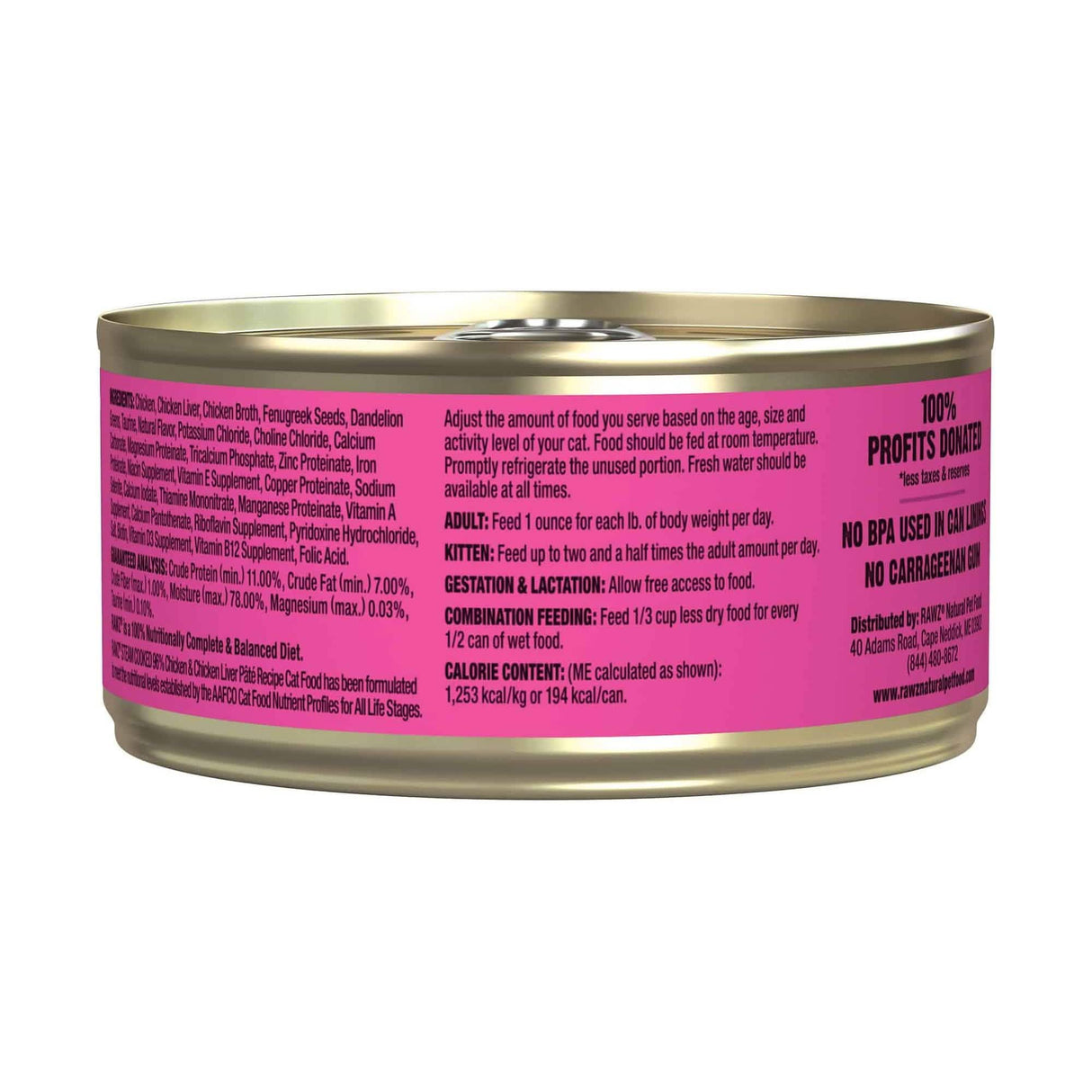 RAWZ 96% Chicken & Chicken Liver Pâté Cat Food