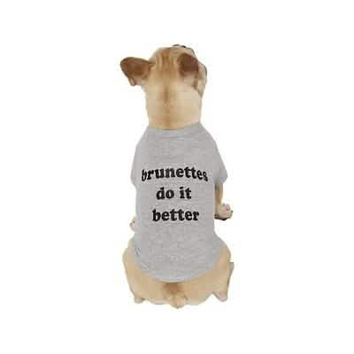 Fabdog Brunettes Have More Fun Dog T-Shirt, Size 12''