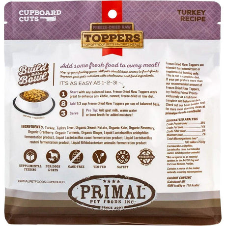 Primal Canine Freeze Dried Raw Toppers Turkey