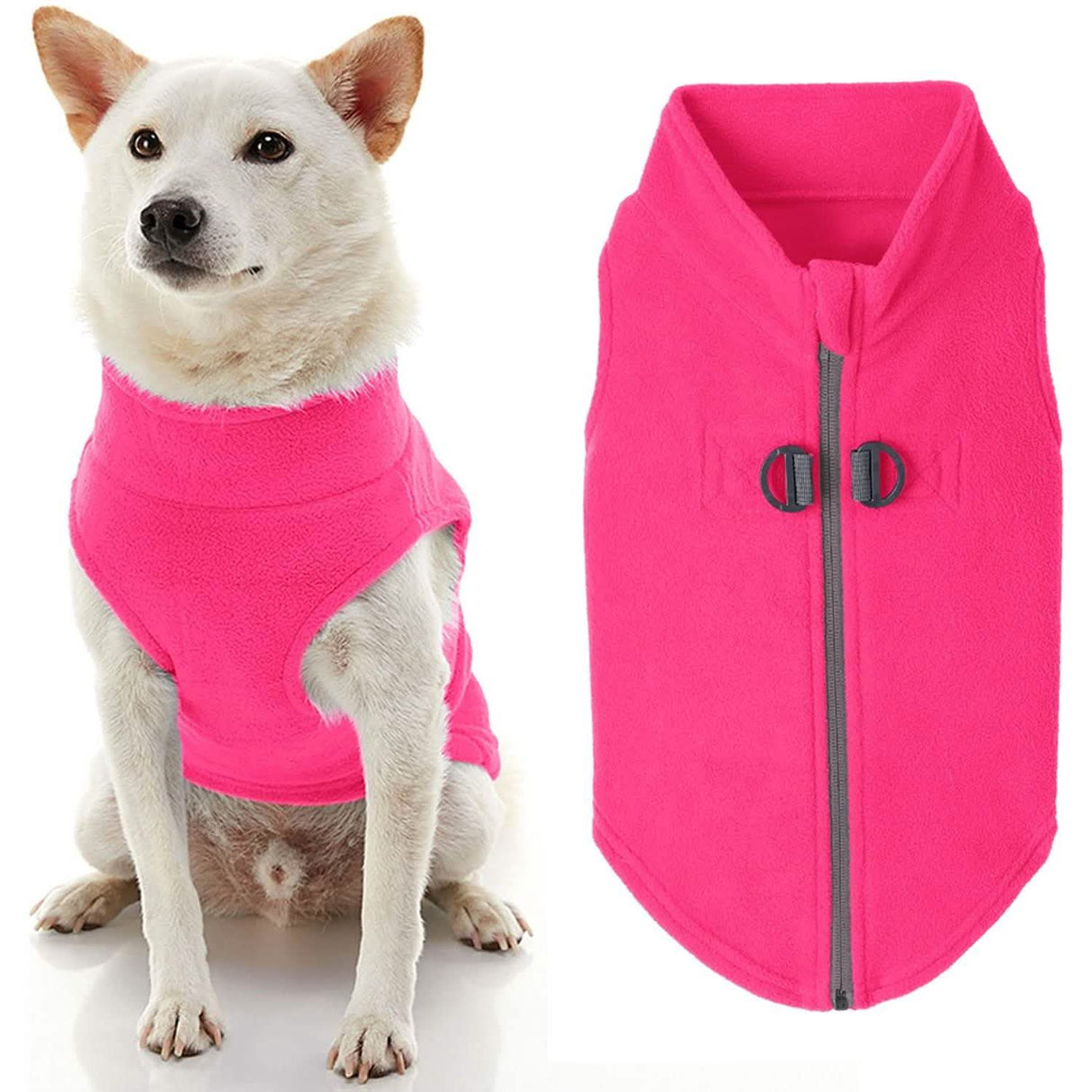 Gooby Zip Up Fleece Pink M