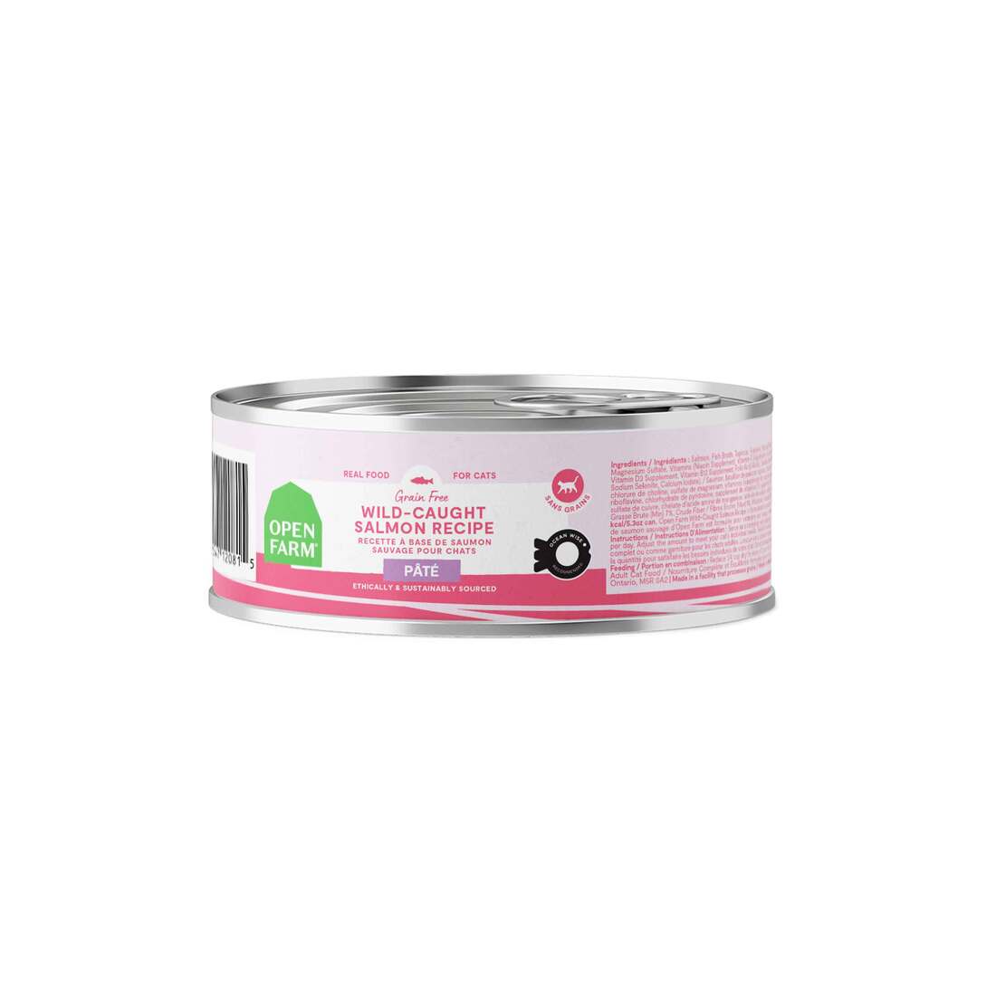 Open Farm Grain Free Pate Wild-Caught Salmon Recipe Wet Cat Food (2.8oz can)