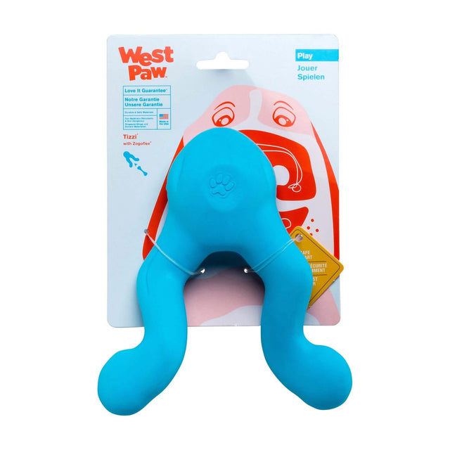 West Paw Tizzi Aqua Blue Large - Dog Toy