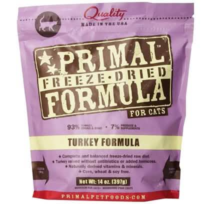 Primal Pet Foods Cat Freeze-Dried Turkey Formula Nuggets, 14oz