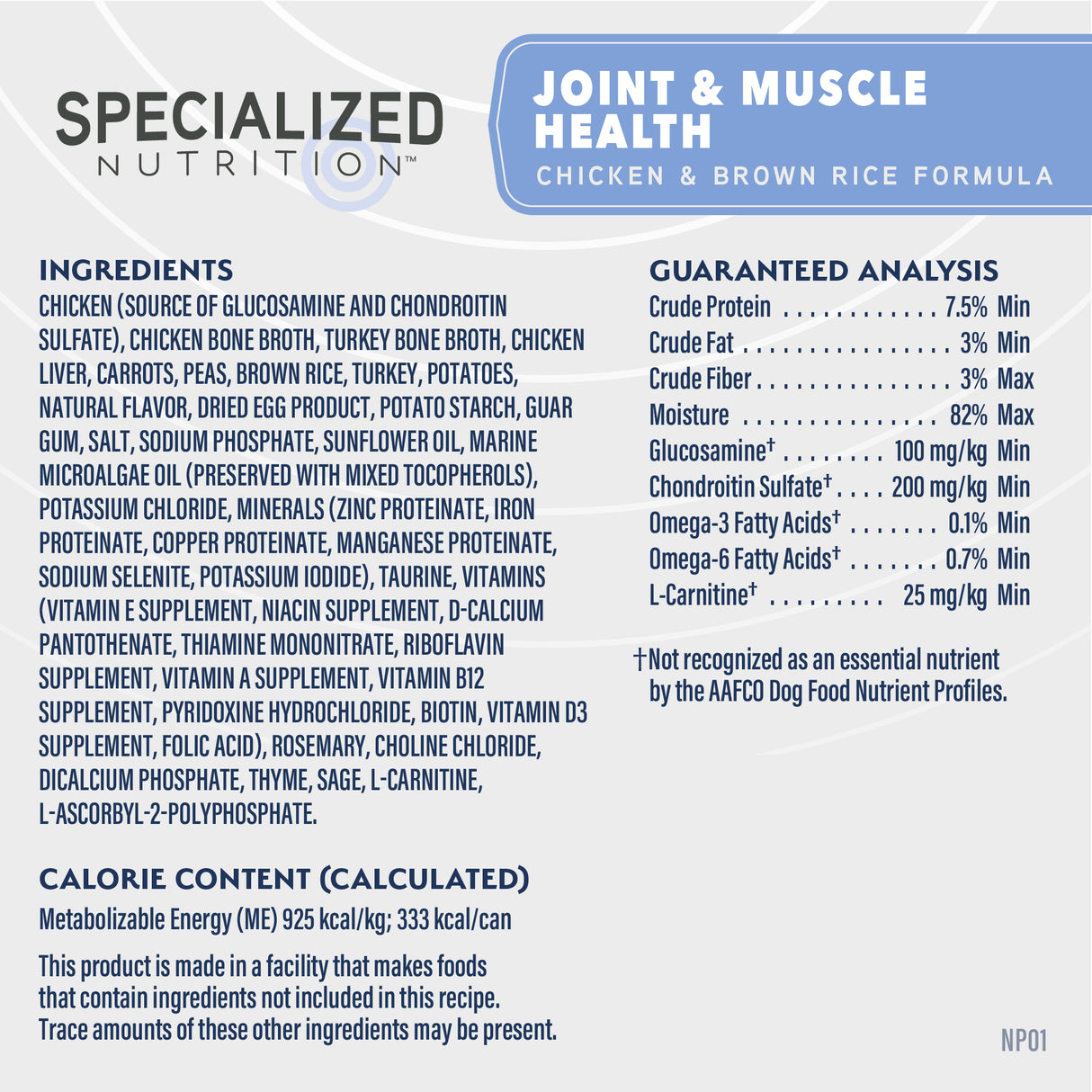 Natural Balance Dog Wet Food Joint & Muscle Health Stew With Chicken & Brown Rice 12.7oz