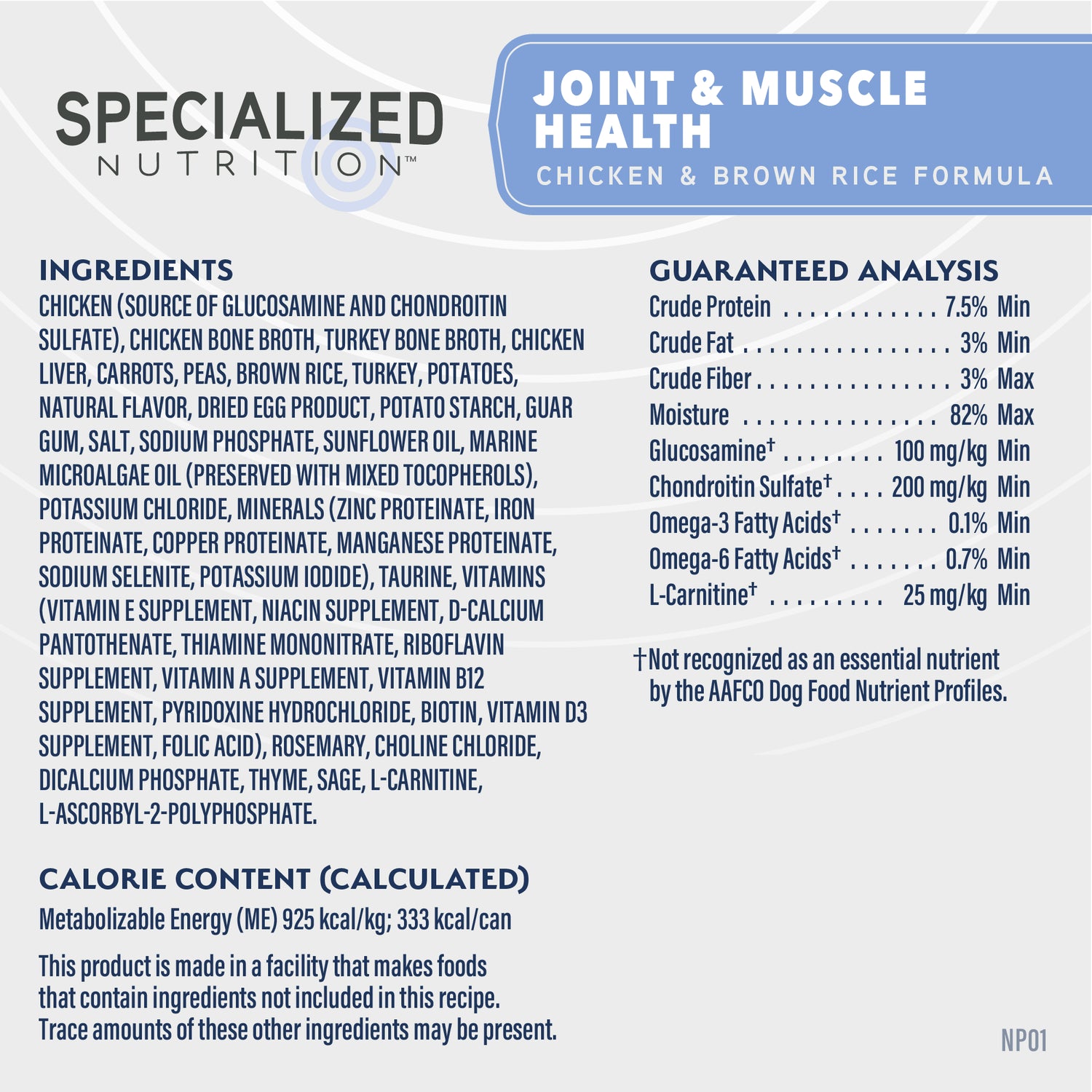 Natural Balance Dog Wet Food Joint & Muscle Health Stew With Chicken & Brown Rice 12.7oz