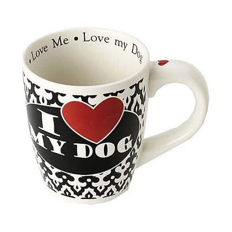 PetRageous Designs I Love My Dog Jumbo Mug, 28oz Size, White Color, Perfect for Dog Lovers