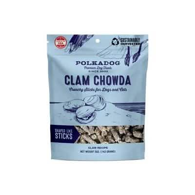 Polkadog Dehydrated Clam Chowda Dog Treat, 5oz Pack