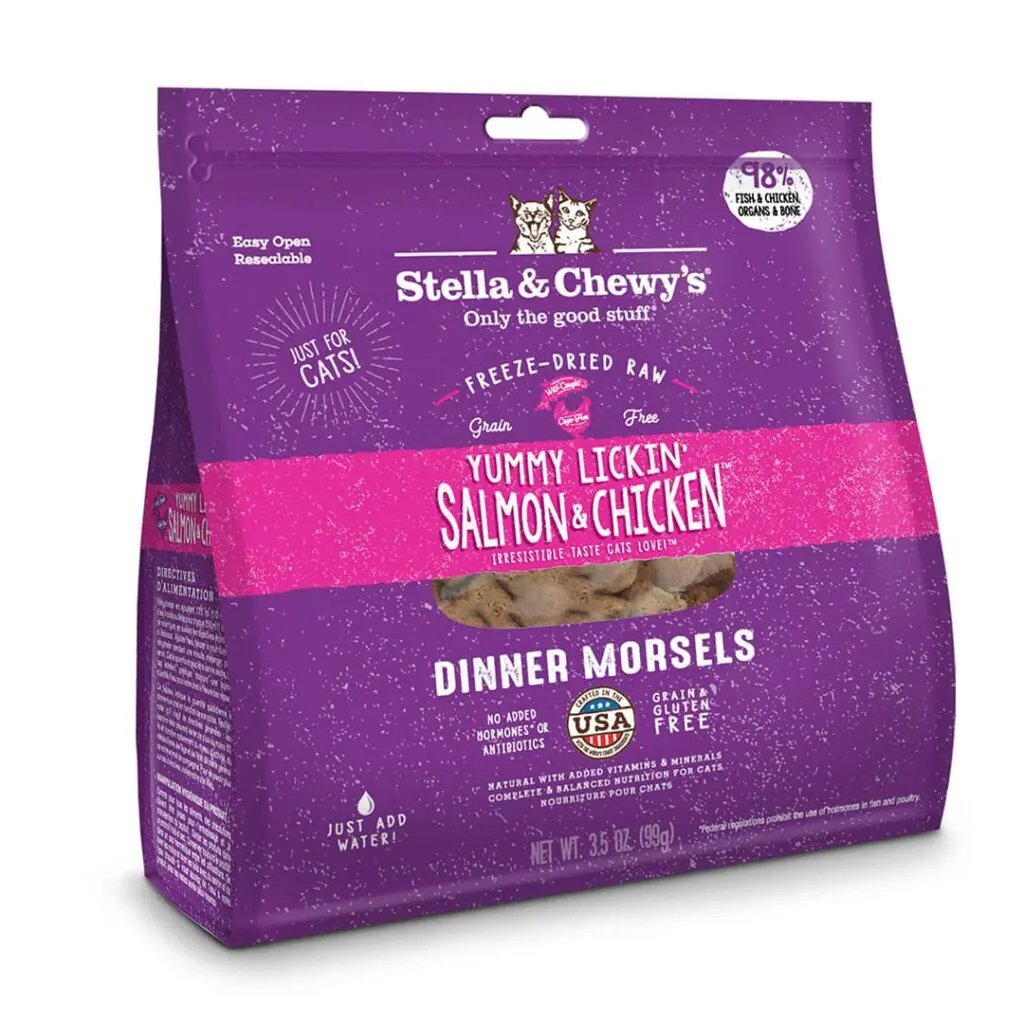 Stella and Chewy's Yummy Lickin&rsquo; Salmon and Chicken Freeze Dried Raw Dinner Morsels