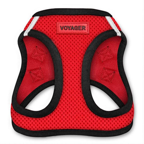 Voyager Dog Harnesses XL Step-In Air Red with Black Trim - Ideal for Dogs