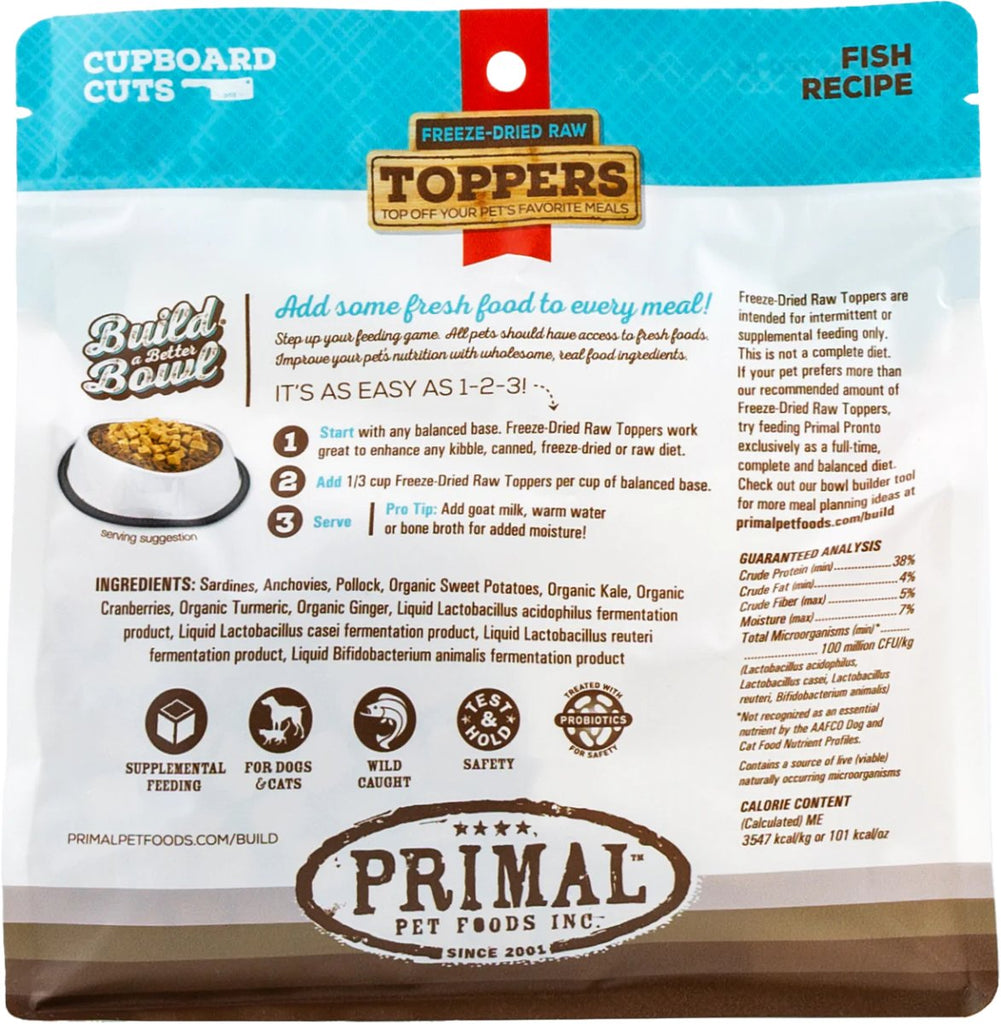 Primal Canine Freeze Dried Raw Toppers Fish