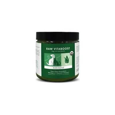 Kin+Kind Raw Vitaboost Wheatgrass Supplement, 4oz Pack for Cats and Dogs