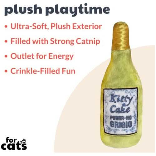 Huxley & Kent Kittybelles Cat Toy - Kitty Cake Wine Design