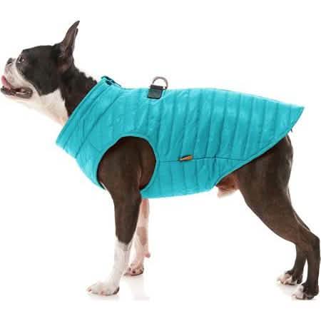 Gooby Medium Size Puffer Vest for Dogs in Turquoise Color