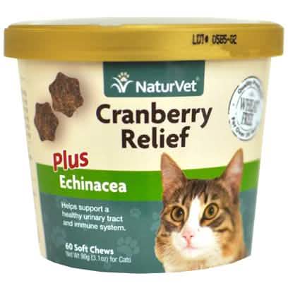 Naturvet Cat Cranberry Echinacea Soft Chews, 60 Count Pack