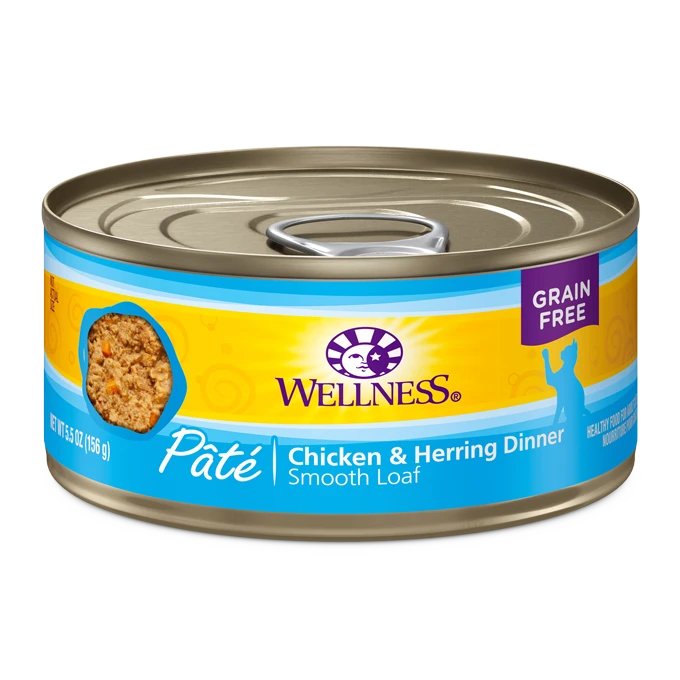 Wellness Wet Cat Food Complete Health Paté Chicken & Herring Dinner