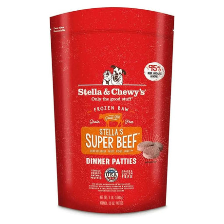 Stella & Chewy's Raw Frozen Dog Food Super Beef Dinner Patties