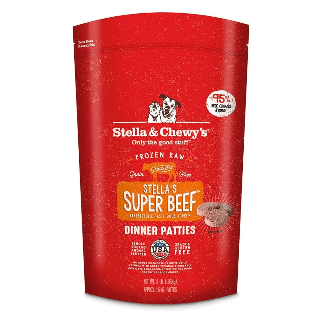 Stella & Chewy's Raw Frozen Dog Food Super Beef Dinner Patties