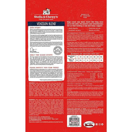 Stella & Chewy's Raw Frozen Dog Food Venison Blend Dinner Patties