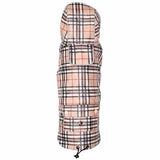 The Worthy Dog Tan Plaid Raincoat for Dogs, Size X