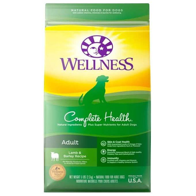 Wellness Dry Dog Food Complete Health Adult Lamb &amp; Barley Recipe