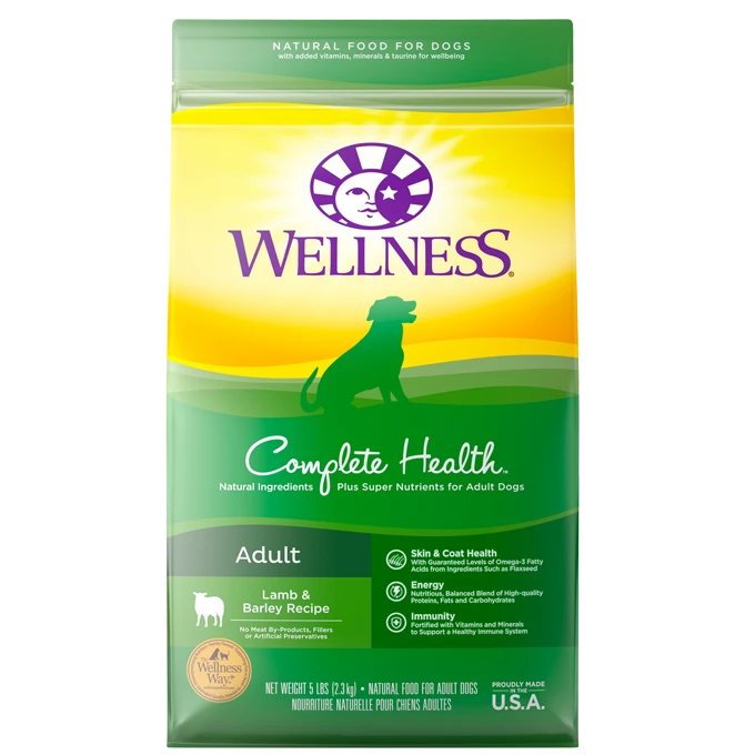 Wellness Dry Dog Food Complete Health Adult Lamb &amp; Barley Recipe