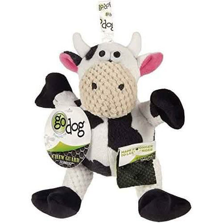 goDog Just for Me Size Chew Guard Dog Cow Toy