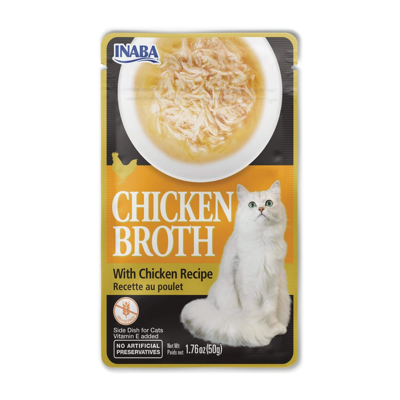 INABA Cat Chicken Broth, Size 1.76oz, Chicken Flavor