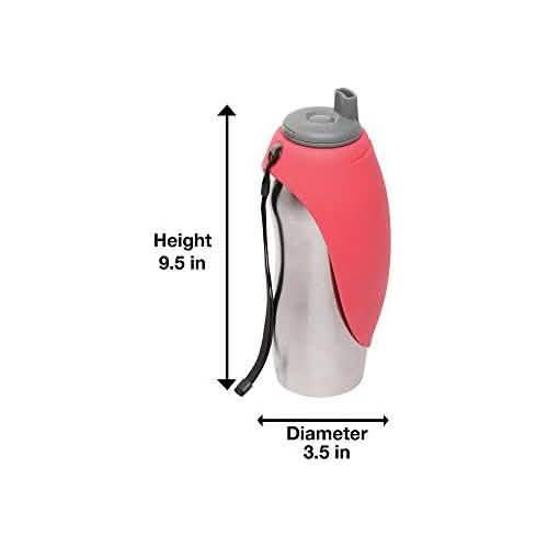 Messy Mutts Travel Water Bottle red 24oz