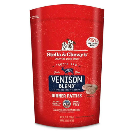 Stella & Chewy's Raw Frozen Dog Food Venison Blend Dinner Patties