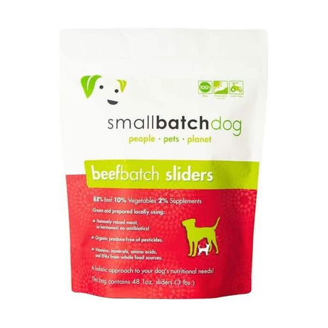 SmallBatch Raw Frozen Dog Food BeefBatch Sliders