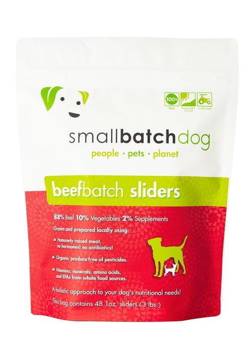 SmallBatch Raw Frozen Dog Food BeefBatch Sliders