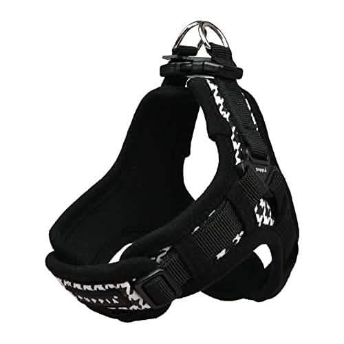 Puppia Small Egon Pattern Dog Harness in Black